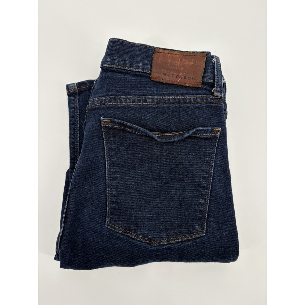 Mott & Bow Men's Straight Fit Dark Wash Blue Stretch Denim Jeans, 30x32